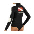 Camiseta Manga Larga Cressi Rashguard Donna Dive Center Mujer Negro