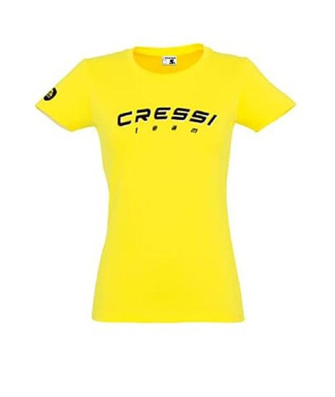 Camiseta Cressi Team Mujer Amarillo-Negro Cressi