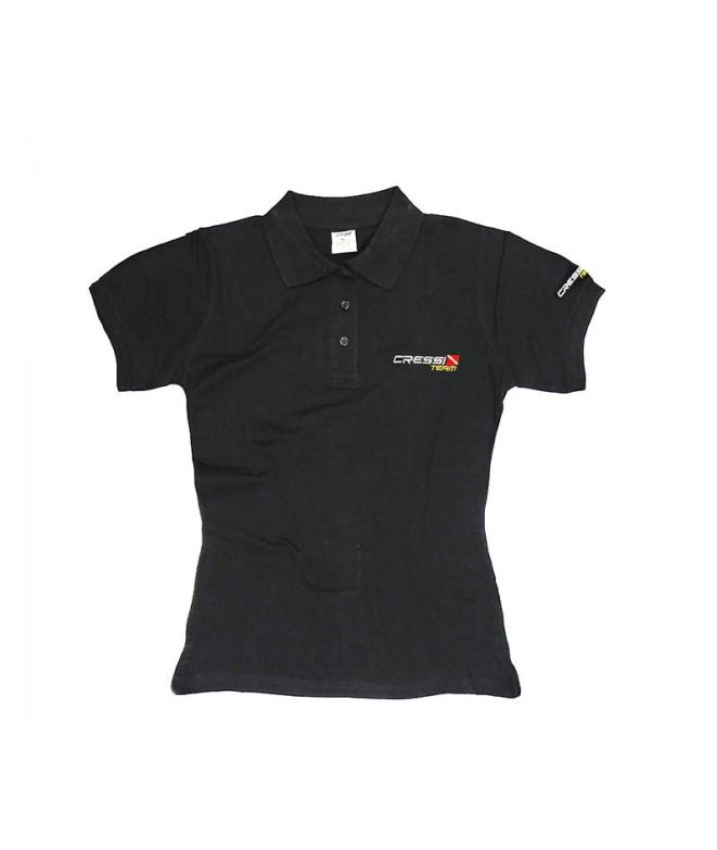 Polo Cressi Team Mujer Negro