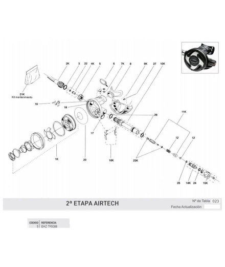 Tuerca Fijacion 2ª Etapa Air- Tech Cressi