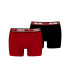 Calzoncillos Puma Dual Logo 2P burgundy Hombre
