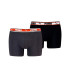Calzoncillos Puma Dual Logo 2P black / red Hombre