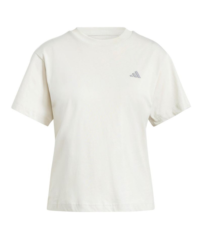 Camiseta adidas Essentials Small Logo Mujer Beige