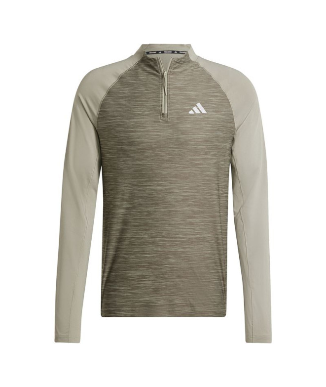 Camiseta de Fitness Gym+ 3 Bandas 1/4Zip Hombre...
