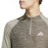 Camiseta de Fitness Gym+ 3 Bandas 1/4Zip Hombre Marrón