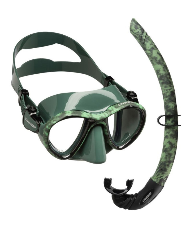 Kit de Buceo Cressi MetisCamuflaje Dark Verde