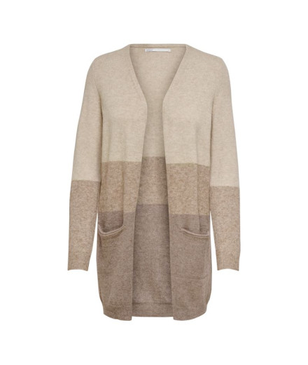 Sudadera Only queen Long Cardigan Sand Mujer