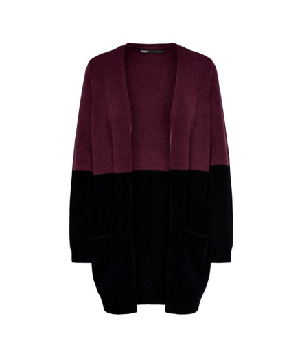 Sudadera Only queen Long Cardigan Windsor Wine Mujer