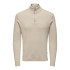 Sudadera Only & Sons phil Reg 12 Struc Half Zip Silver Lining Hombre