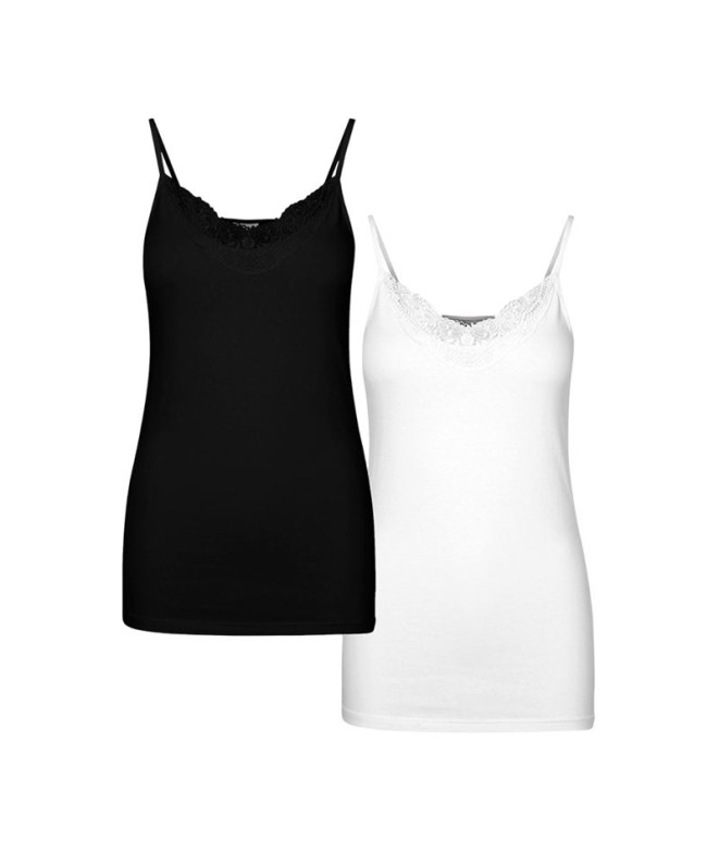 Camiseta Vero Moda Vminge Lace Singlet 2-Pack...