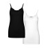 Camiseta Vero Moda Vminge Lace Singlet 2-Pack Tall Black Mujer