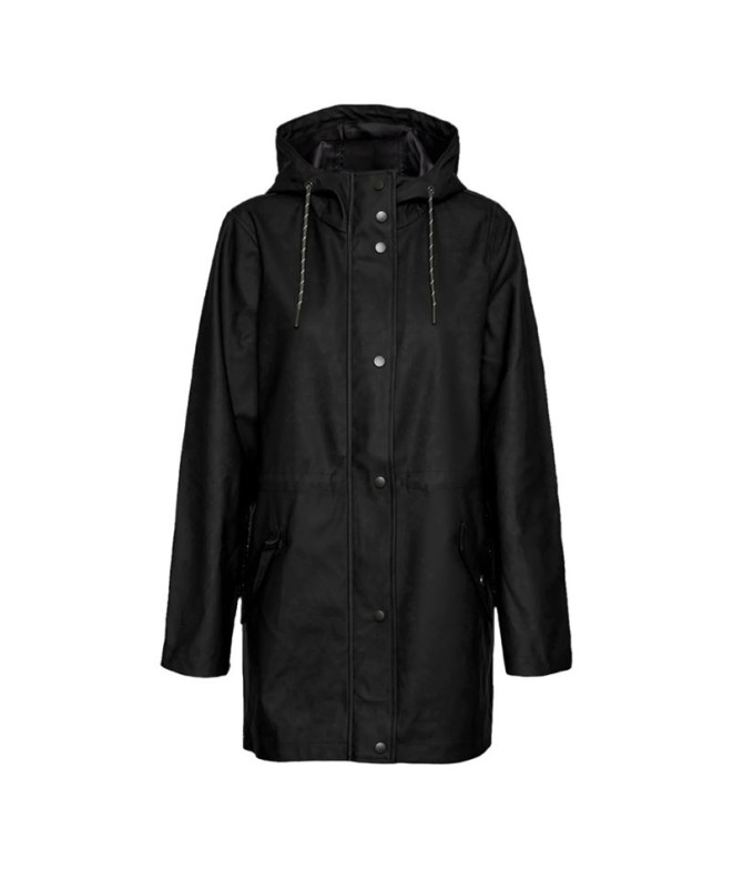 Chaqueta Vero Moda malou Coated Tall Black Mujer