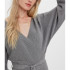 Vestido Vero Moda hollyrem V-Neck Medium Grey Melange Mujer