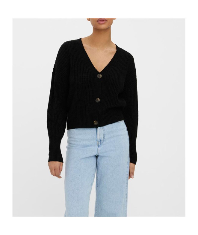 Sudadera Vero Moda lea V-Neck Cuff Cardin Black...