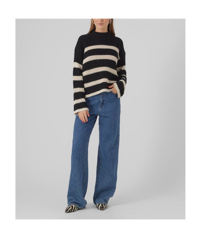 Sudadera Vero Moda hilda Highneck Black Mujer