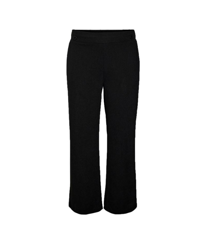 Pantalones Vero Moda cliva Hw Wide Black Mujer