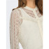 Camisa Only Onlreba Lace L/S Shirt Wvn Noos Mujer Egret