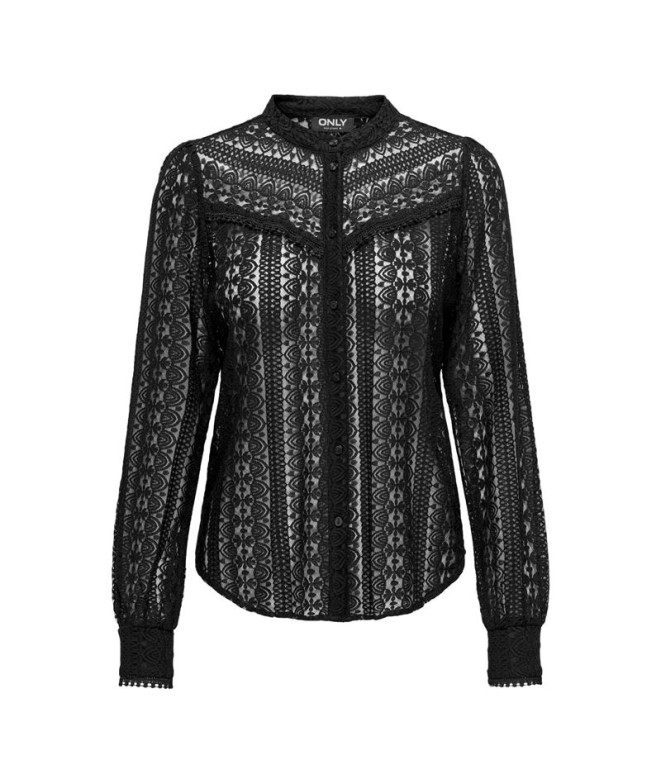 Camisa Only Onlreba Lace L/S Shirt Wvn Noos...