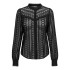 Camisa Only Onlreba Lace L/S Shirt Wvn Noos Mujer Black
