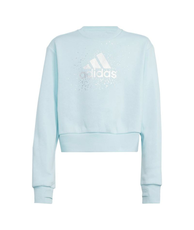 Sudadera Adidas Glam Crew Niña Aguamarina