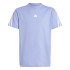 Camiseta adidas Future Icons 3 Stripes Infantil Azul/Blanco