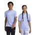 Camiseta adidas Future Icons 3 Stripes Infantil Azul/Blanco