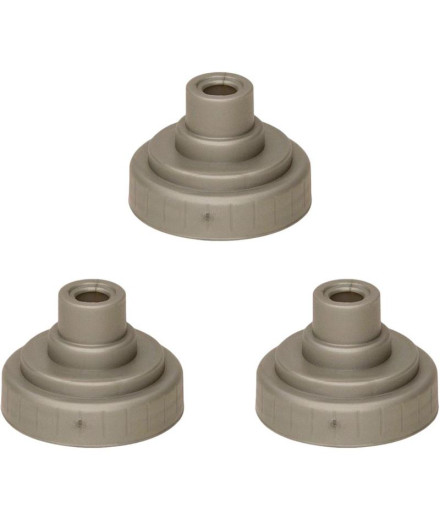 Botella de Running Nathan Race Caps 3 Pack Silver