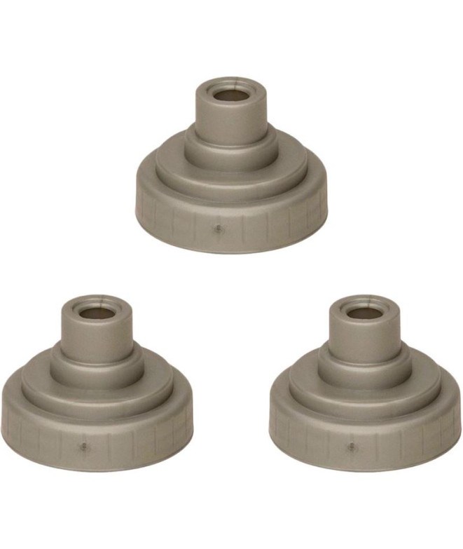 Botella de Running Nathan Race Caps 3 Pack Silver