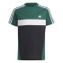 Camiseta adidas Tiberio 3 Bandas Colorblock Infantil Verde Oscuro