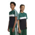 Camiseta adidas Tiberio 3 Bandas Colorblock Infantil Verde Oscuro