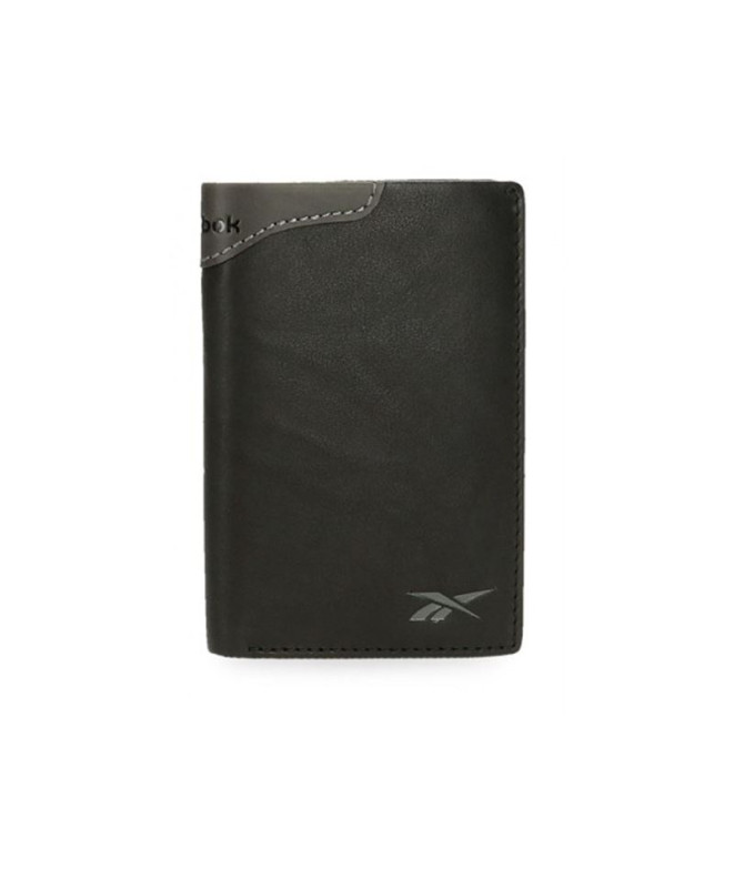 Cartera Reebok Club Vertical Con Monedero Negro...
