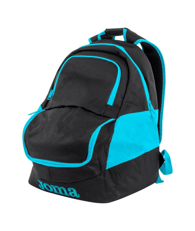 Mochila Diamond II Negro-Turquesa Fluor