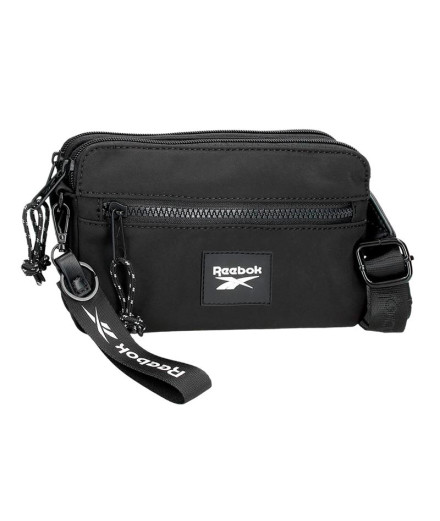 Bandolera Plana Dos Compartimentos Reebok Elsie Negro