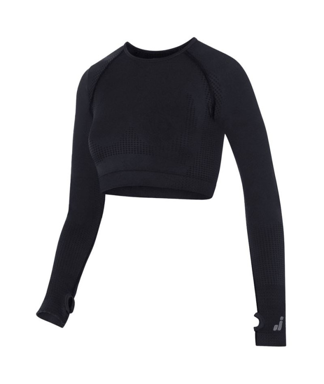 Camiseta Joluvi Ana Long Mujer Negro/Negro