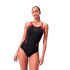Bañador de Natación Speedo Mujer Placement Laneback Negro/ Rojo/Morado