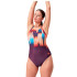Bañador de Natación Speedo Mujer Digital Printed Medalist Morado/ Rojo