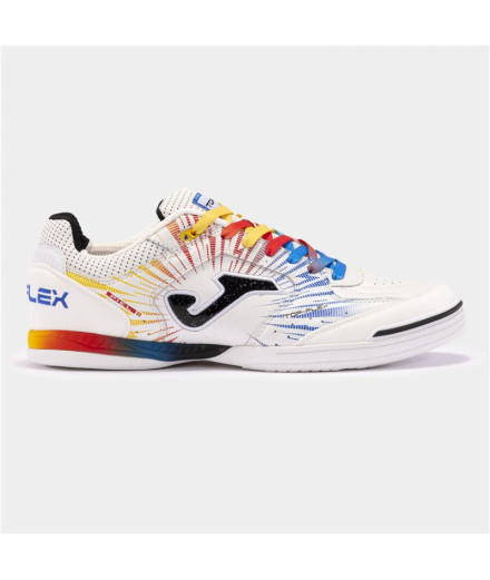 Zapatillas de Fútbol sala Joma Top Flex 2476 Blanco Rojo...
