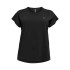 Camiseta Only Onpaubree Life Ss Bat Loose Tee Cur Noos Mujer Black