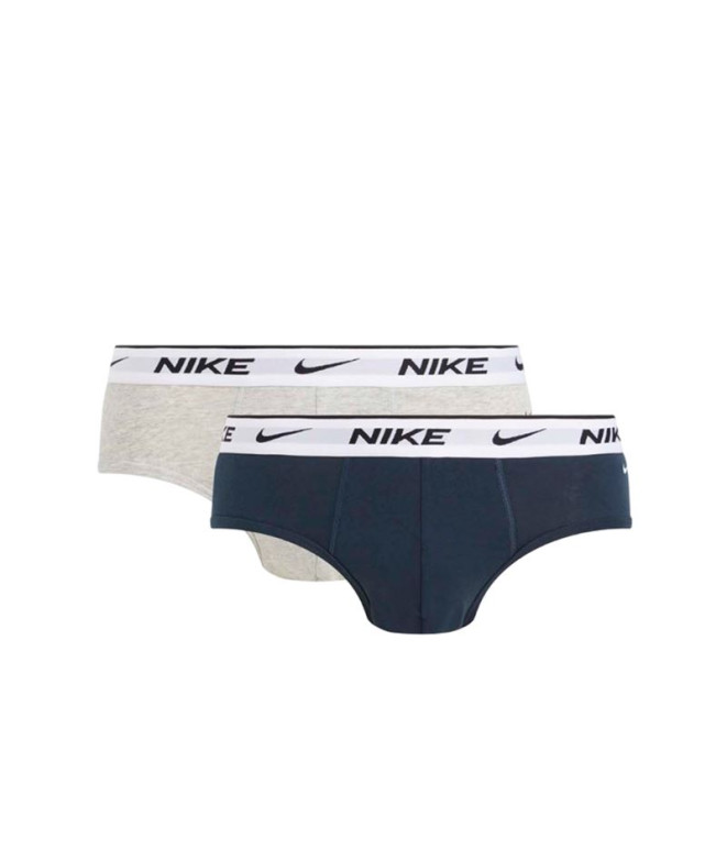 Calzoncillos Nike Brief 2pk Hombre Navy/Gris