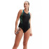 Bañador de Natación Speedo Placement Laneback Mujer Negro/Teal