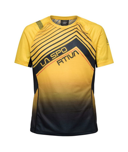 Camiseta De Trail La Sportiva Wave Hombre Amarrillo/Negro
