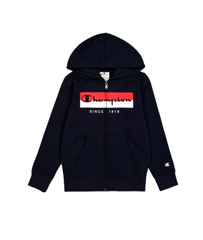 Sudadera Champion Hooded Full Zip  Hombre Azul