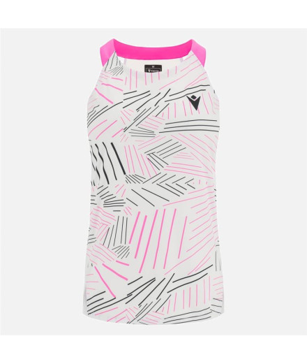 Camiseta de Pádel Macron Prime Cd Iciar Blanco/Rosa Mujer