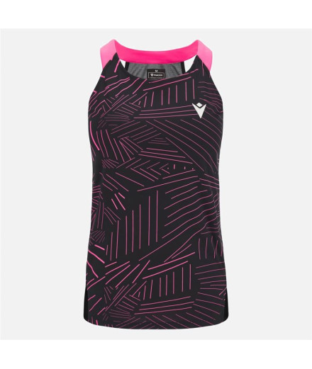 Camiseta de Pádel Macron Prime Cd Iciar Negro/Rosa Mujer