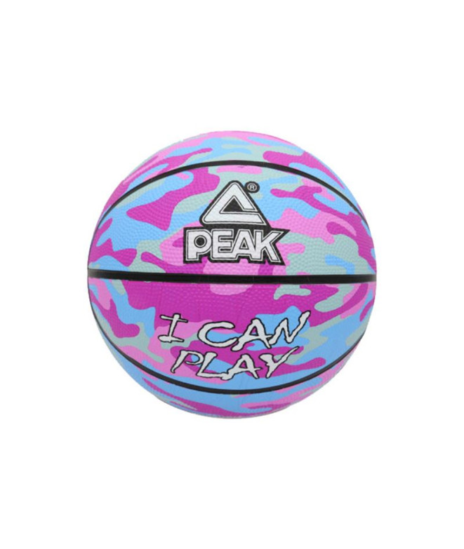 Pelota De Baloncesto Peak Camo Ball Azul/Rosa