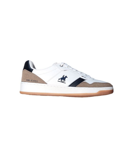 Zapatillas Grand Polo Ginnica Mix Hombre Blanco/Marrón