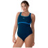 Bañador de Natación Aquarapid Costume Intero Azul Mujer