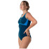 Bañador de Natación Aquarapid Costume Intero Azul Mujer