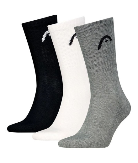 Calcetines Head All Sports Training Gris/Blanco/Negro Pack