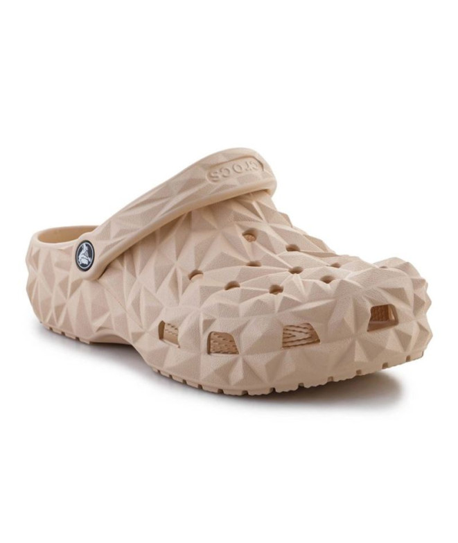 Zuecos Crocs Classic Geometric Clog Mujer Beige